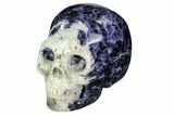 Polished Sodalite Skull #112186-2